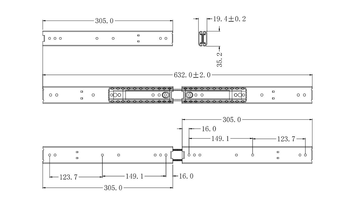 double deck drawer slide