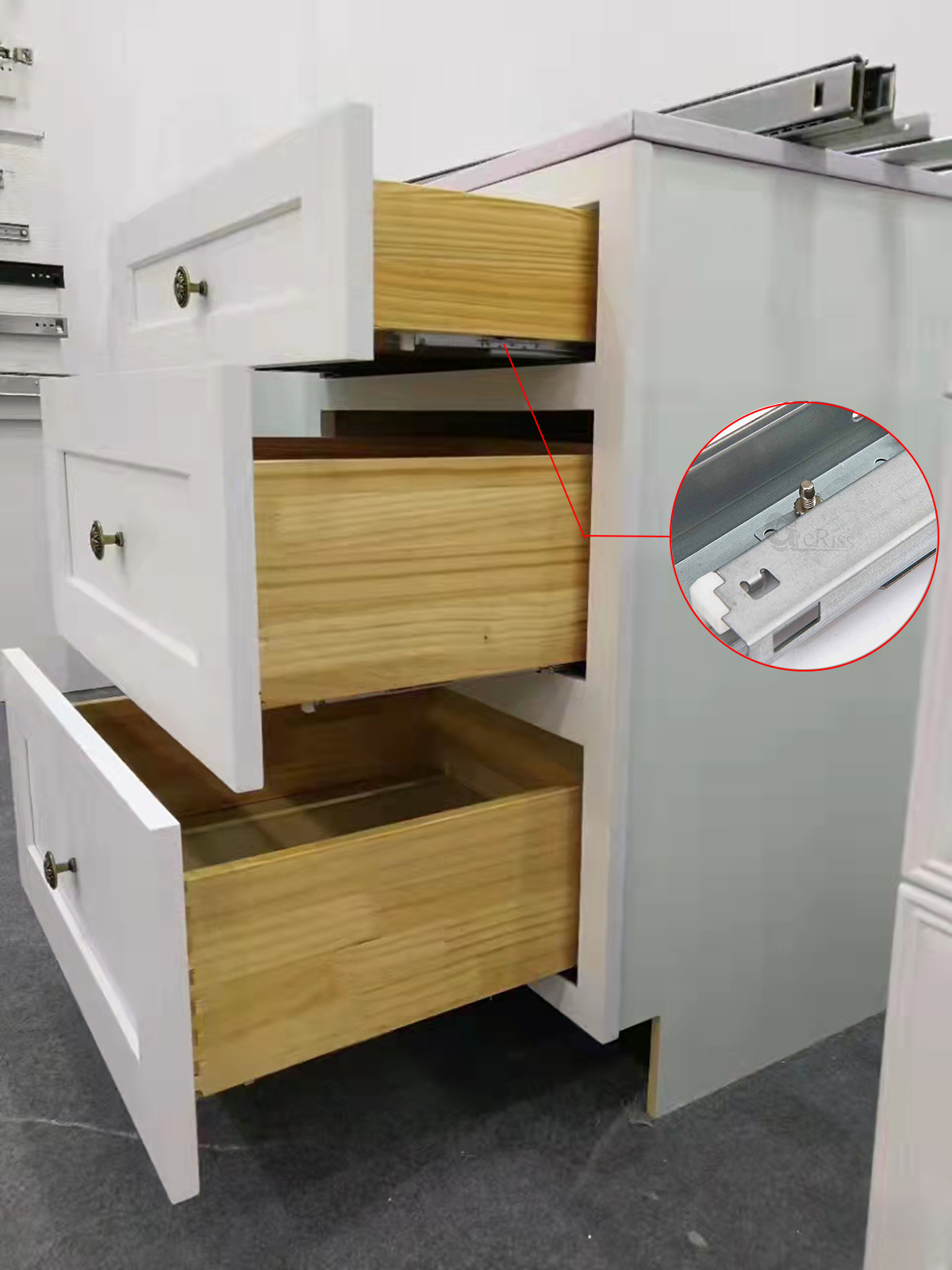 face frame cabinet drawer slide