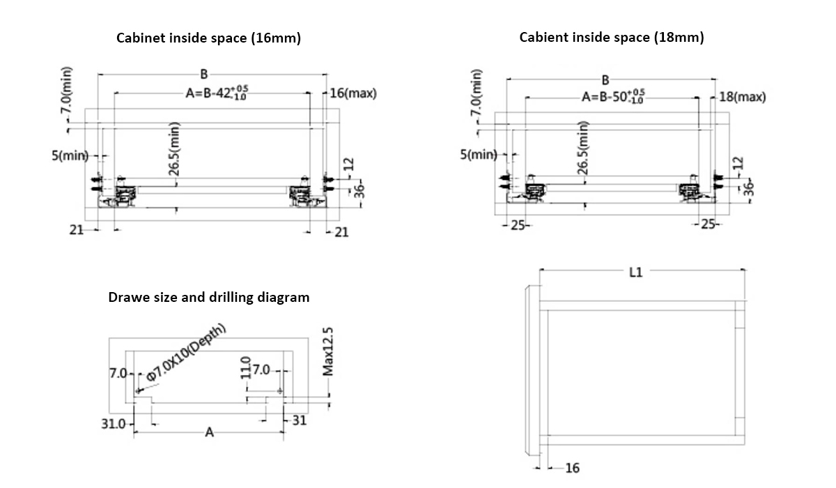 Cabinet inside space