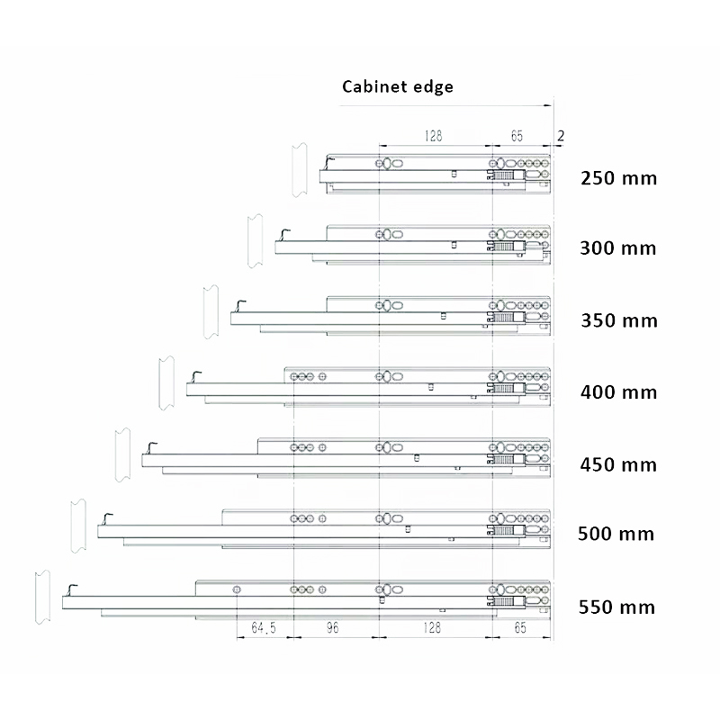 Drawer Slide Size