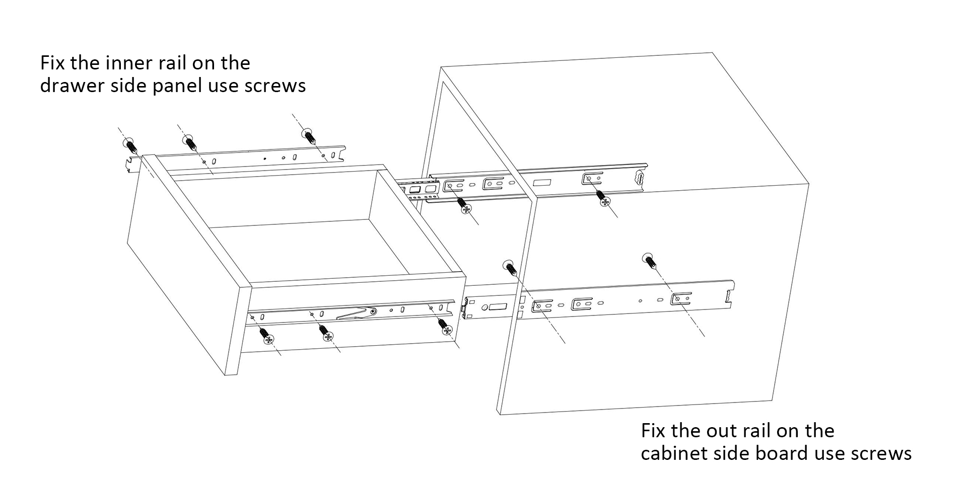 Fix the screws