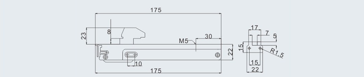 Gas cooker oven door hinge