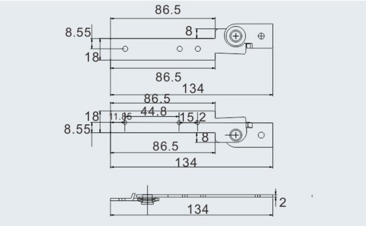 Gas cooker oven door support