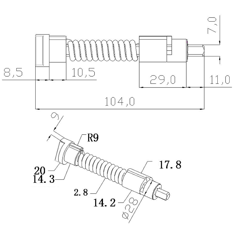 Oven Cooker Right Hand Glass Lid Hinge Spring