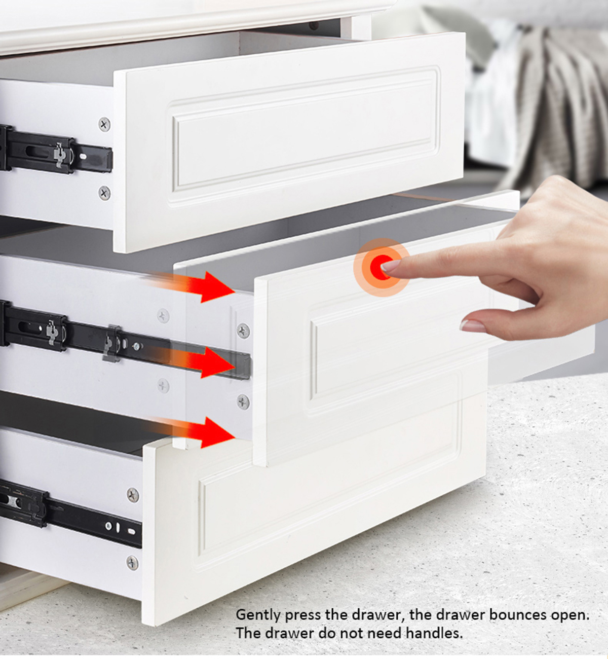 Push Open Drawer Slide