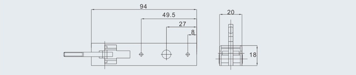 Small gas cooker oven door hinge