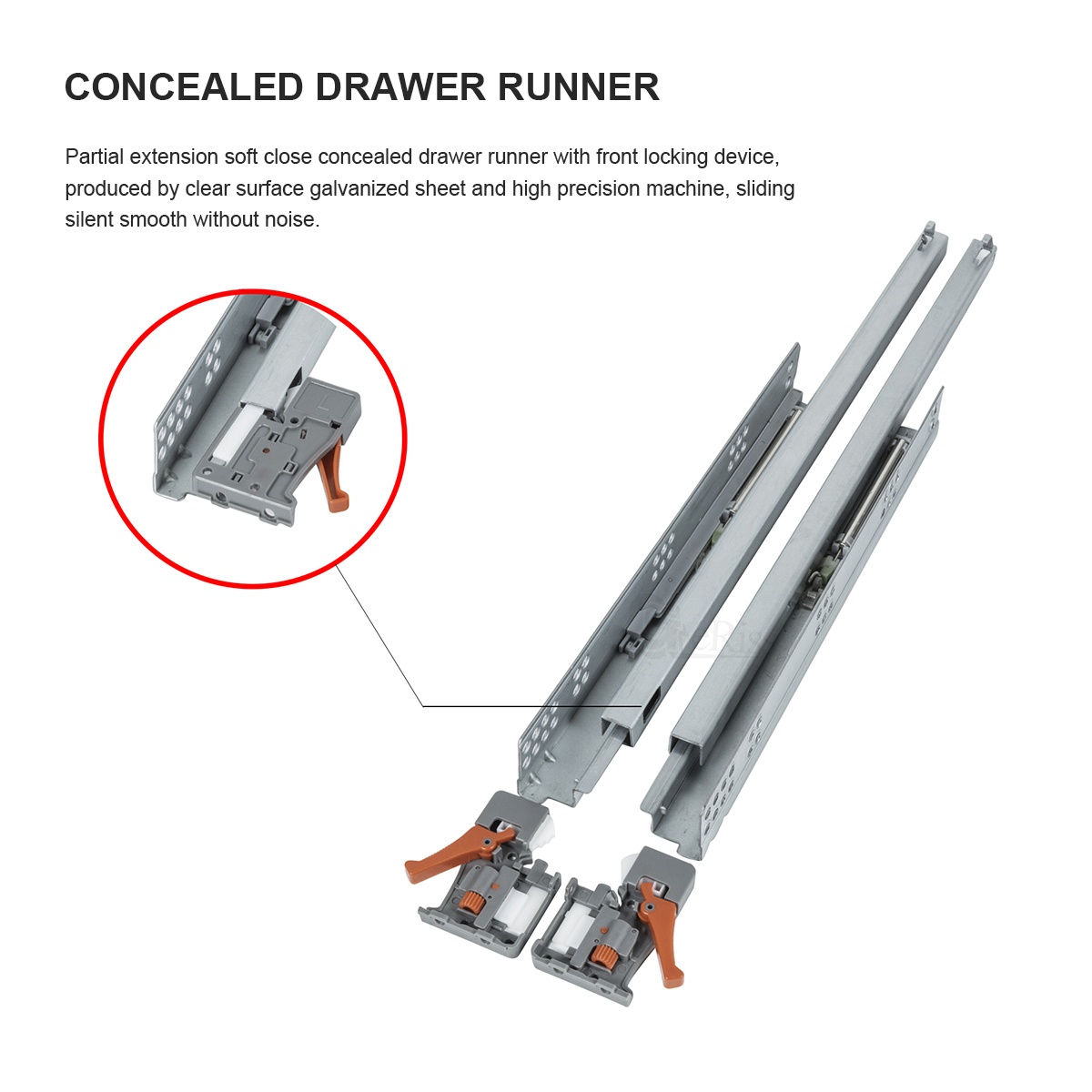 concealed drawer runner